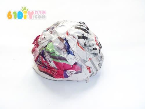Old newspaper handmade mushrooms