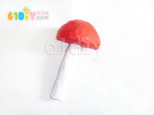Old newspaper handmade mushrooms