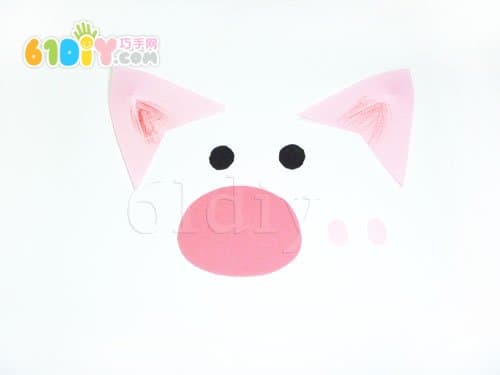 Animal fan handmade - piglet