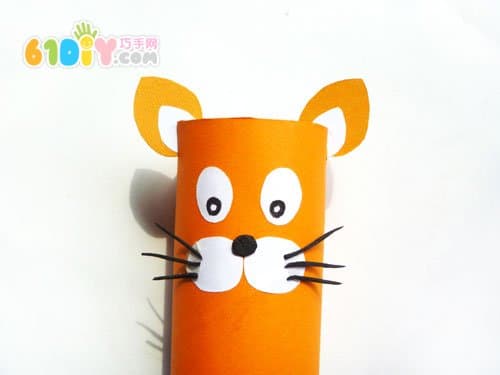 Roll paper core animal handmade - little tiger