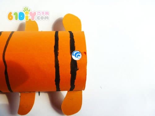 Roll paper core animal handmade - little tiger