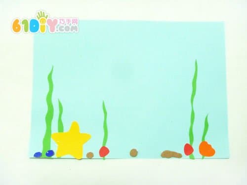 Roll paper core fish stickers handmade