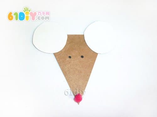 Triangular little mouse handmade