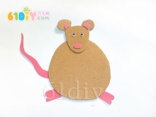 Little mouse eating biscuits handmade