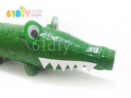 Beverage bottle handmade crocodile