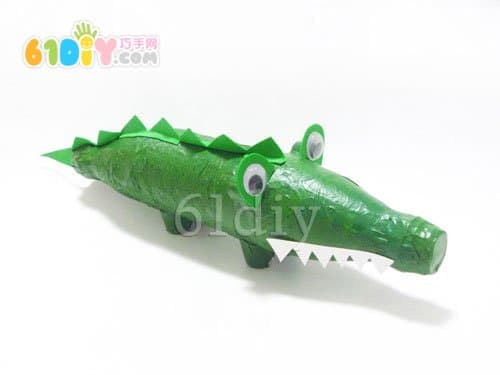 Beverage bottle handmade crocodile