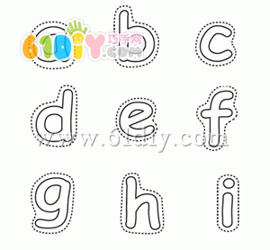 Lowercase letter template