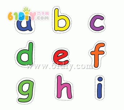 Color lowercase letter card template