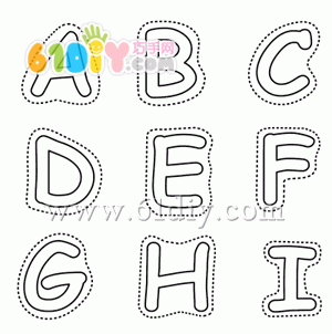 Capital letter card template