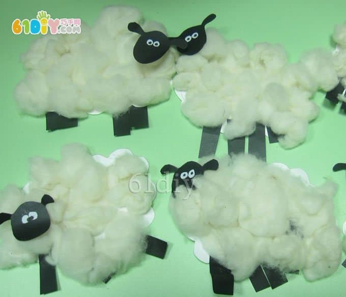 Cute cotton lamb handmade