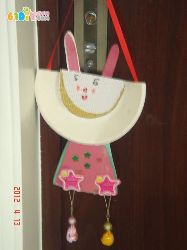 Cute paper plate bunny ornaments