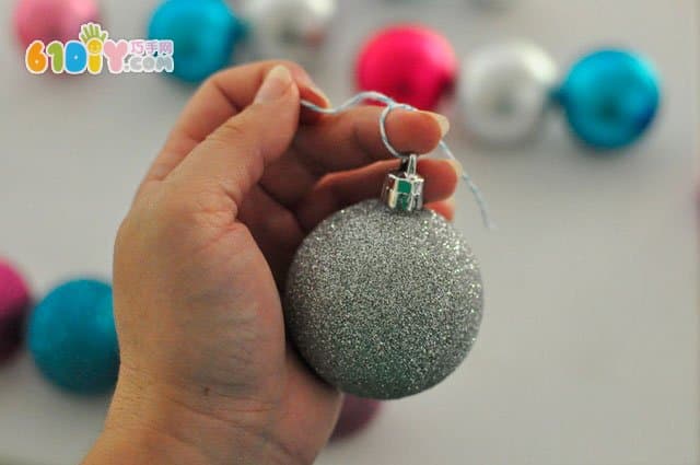 Christmas ball spelled into a Christmas tree