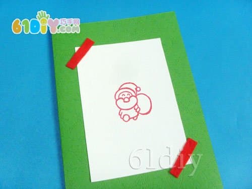 Homemade Christmas Card - Cute Santa