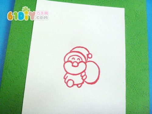 Homemade Christmas Card - Cute Santa