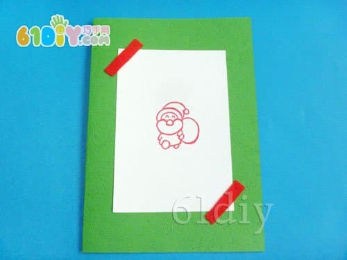 Homemade Christmas Card - Cute Santa