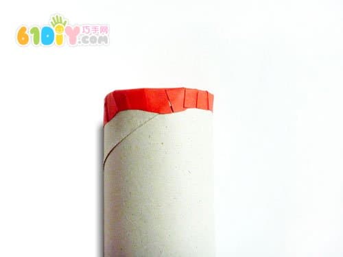 Roll paper core making Santa candy box