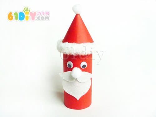 Roll paper core making Santa candy box