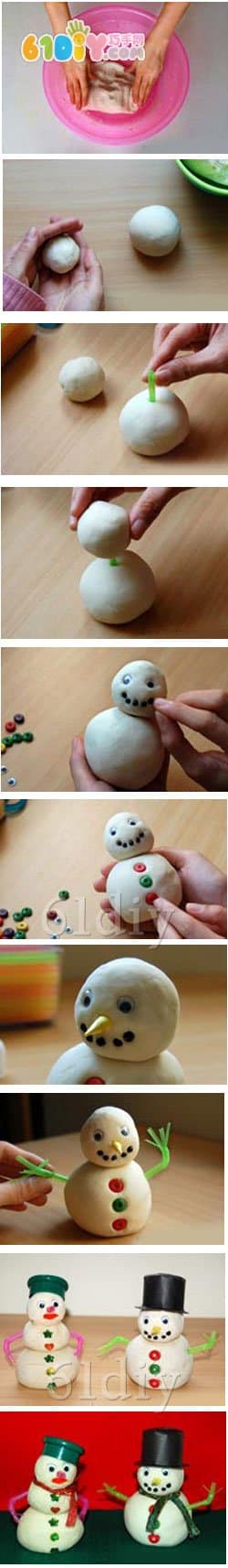 How to make a snowman with clay