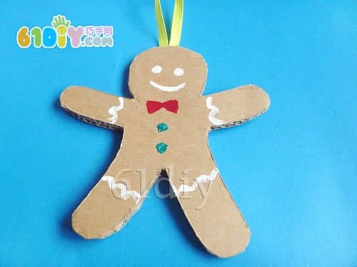 Christmas ornaments handmade - cardboard making gingerbread villain