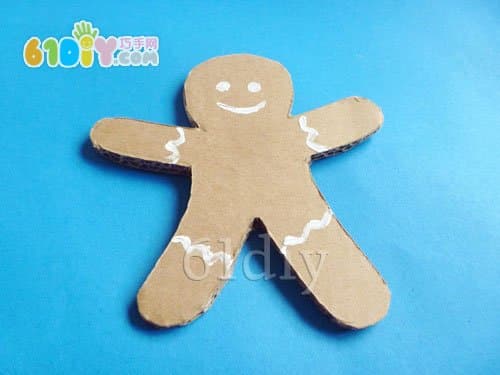 Christmas ornaments handmade - cardboard making gingerbread villain