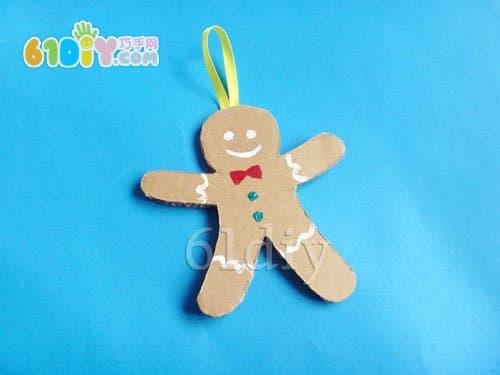 Christmas ornaments handmade - cardboard making gingerbread villain
