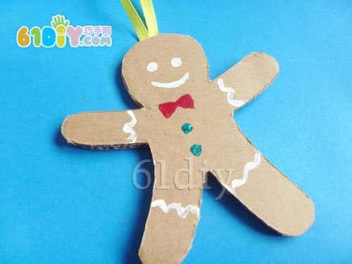 Christmas ornaments handmade - cardboard making gingerbread villain