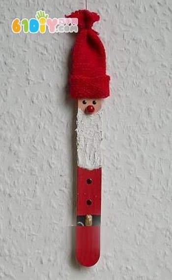 Ice cream stick santa claus hanging