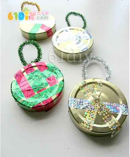 Bottle cap handmade christmas ornaments