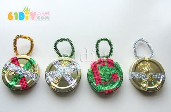 Bottle cap handmade christmas ornaments