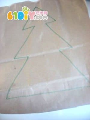 Christmas tree doodle handmade