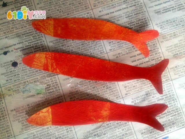 New Year's handmade - "fish" card every year