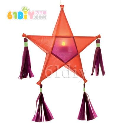 Disposable chopsticks making star lantern illustration