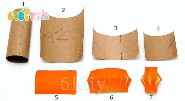 How to make a lantern with a roll of paper core