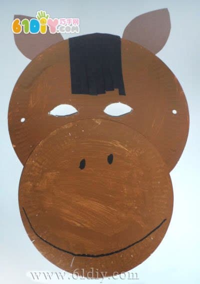 Tray horse mask handmade