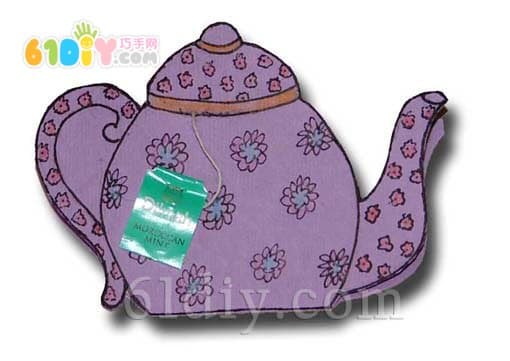 Handmade teapot card for women's day