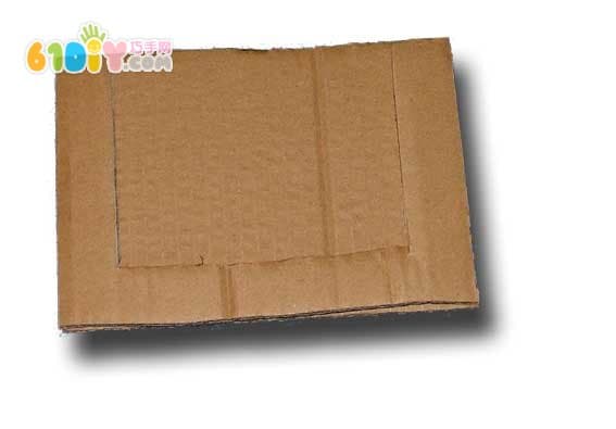 Cardboard photo frame handmade