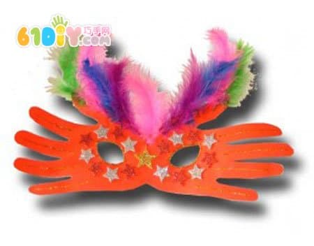Hand-shaped hand: party mask