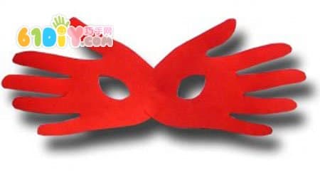 Hand-shaped hand: party mask