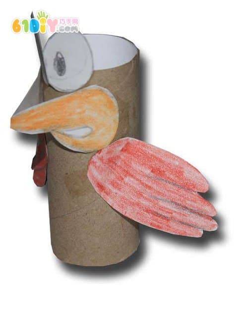 Toddler DIY paper tube bird
