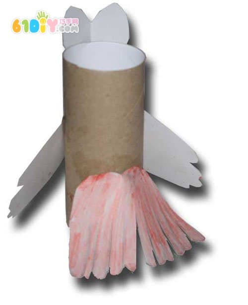 Toddler DIY paper tube bird