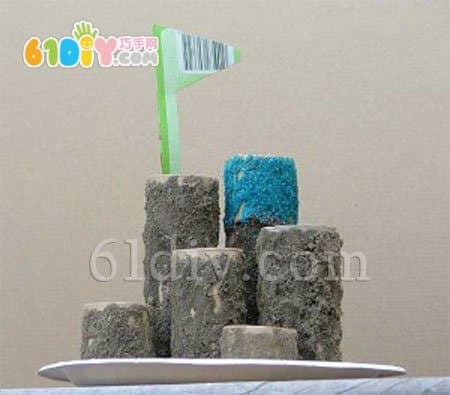 Children's DIY - paper tube handmade castle