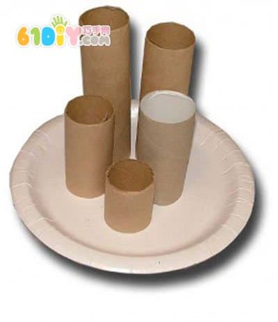 Children's DIY - paper tube handmade castle