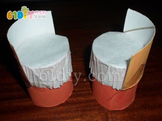 Kindergarten environmental protection manual - roll paper core production table and chair