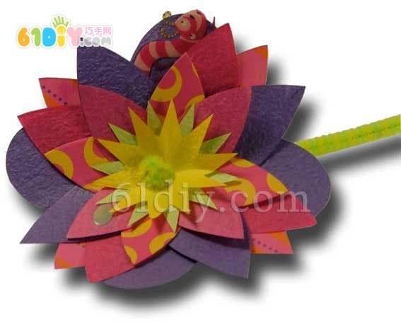 Kindergarten paper flower handmade