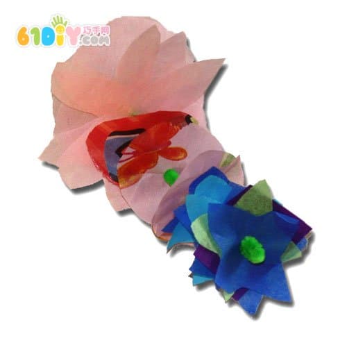 Kindergarten paper flower handmade