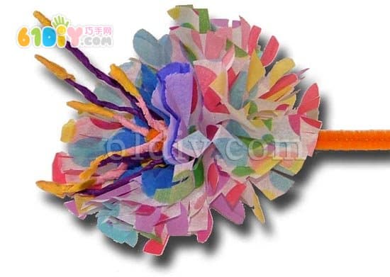 Kindergarten paper flower handmade