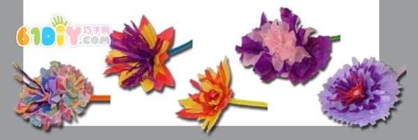 Kindergarten paper flower handmade