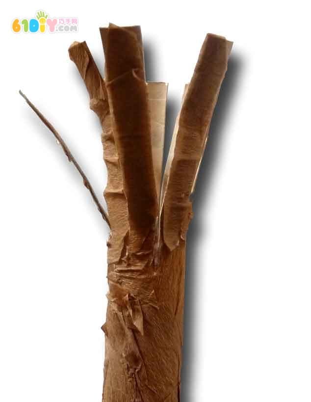 Children's handmade paper core tree