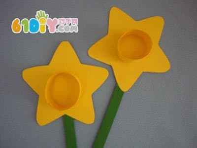 Kindergarten spring handmade - beautiful star flowers