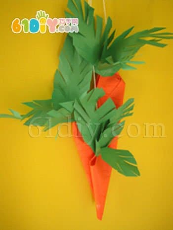 Paper radish ornaments handmade